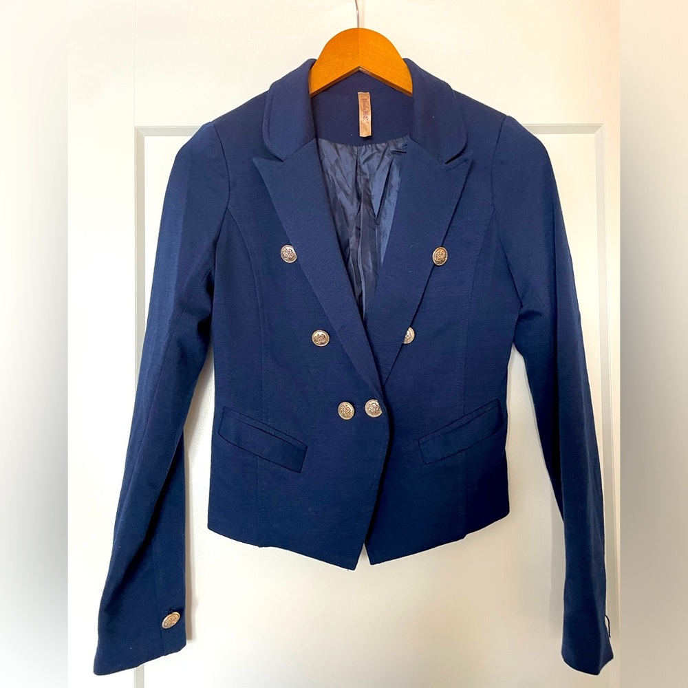 Navy Double-Breasted Women's Blazer